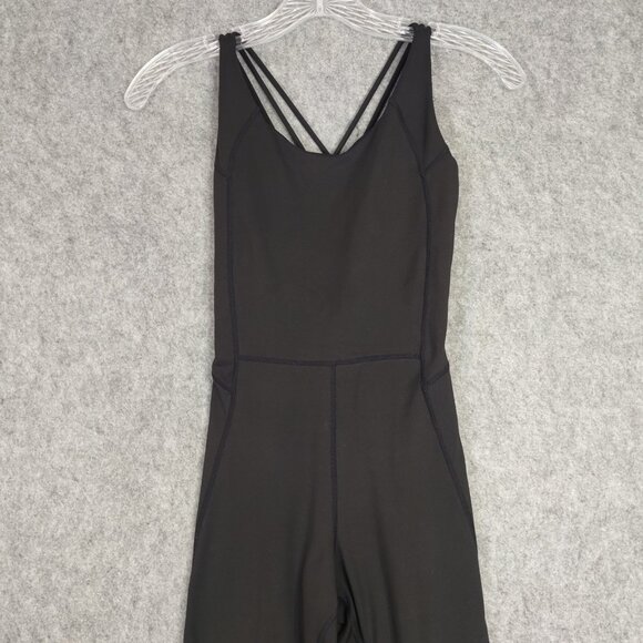 Love Soft Jumpsuit Womens Sz XS Black Yoga Athletic Move Stretch Poly Spandex - Picture 3 of 10